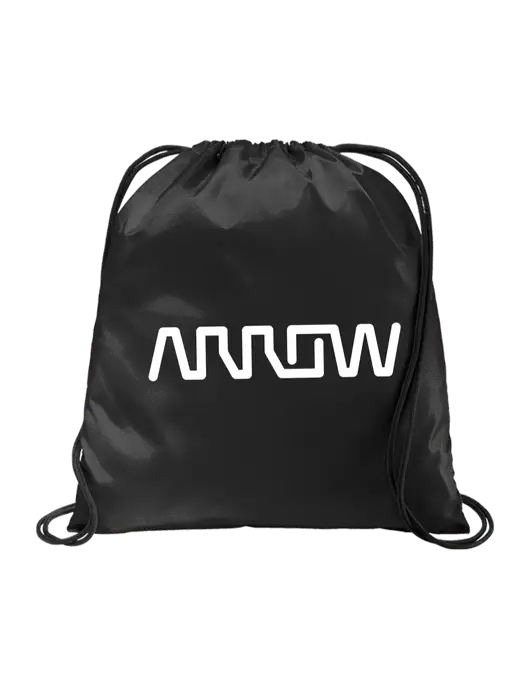 Drawstring  Black Cinch Pack w/Arrow Electronics Logo