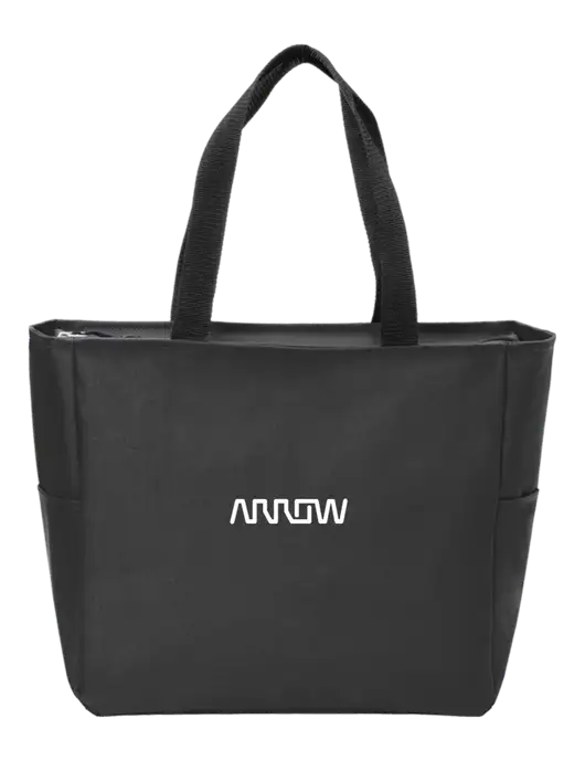Everyday Black Zip Tote  w/Arrow Electronics Logo