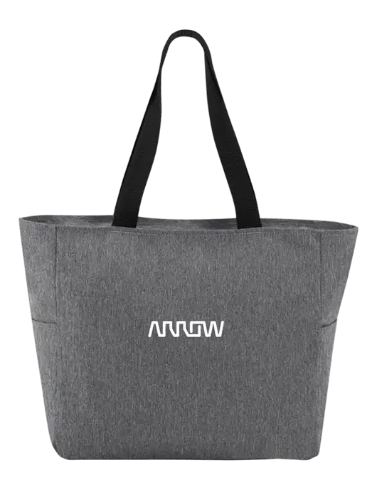 Everyday Heather Grey Zip Tote  w/Arrow Electronics Logo