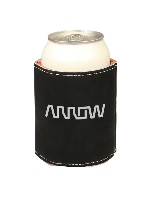 Black Leatherette Beverage Holder w/Arrow Electronics Logo