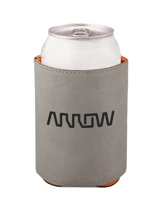 Grey Leatherette Beverage Holder w/Arrow Electronics Logo