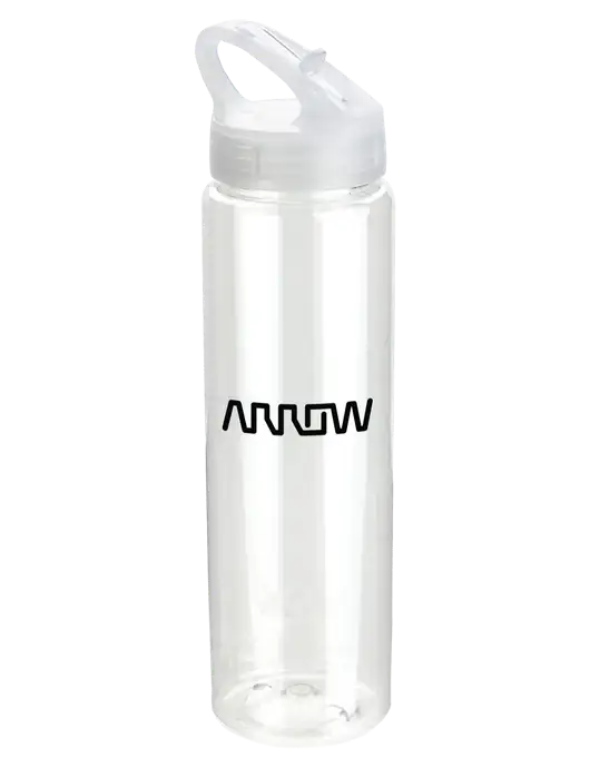 Buddy Clear 32 oz PET Bottle with Flip Lid w/Arrow Electronics Logo