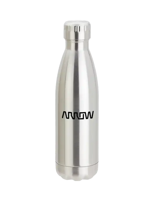 City Go Silver 17 oz Insulated Bottle w/Arrow Electronics Logo