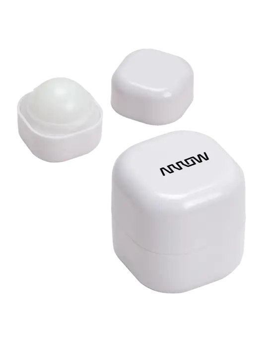 White Chap Cube Vanilla Lip Balm w/Arrow Electronics Logo