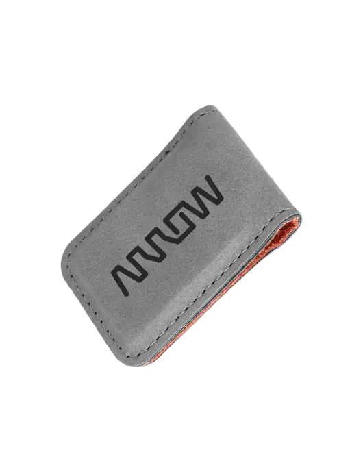 Gray Leatherette Money Clip w/Arrow Electronics Logo