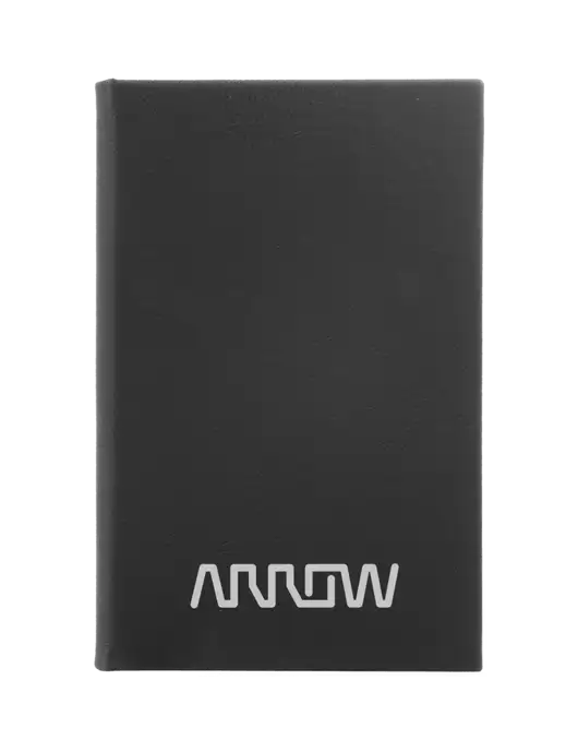 Black Leatherette 5.25 x 8.25 Journal w/Arrow Electronics Logo
