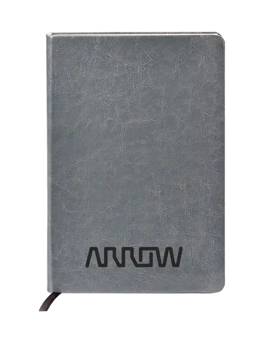 Fabrizio Grey Hard Cover 5.75 x 8.3 Journal w/Arrow Electronics Logo