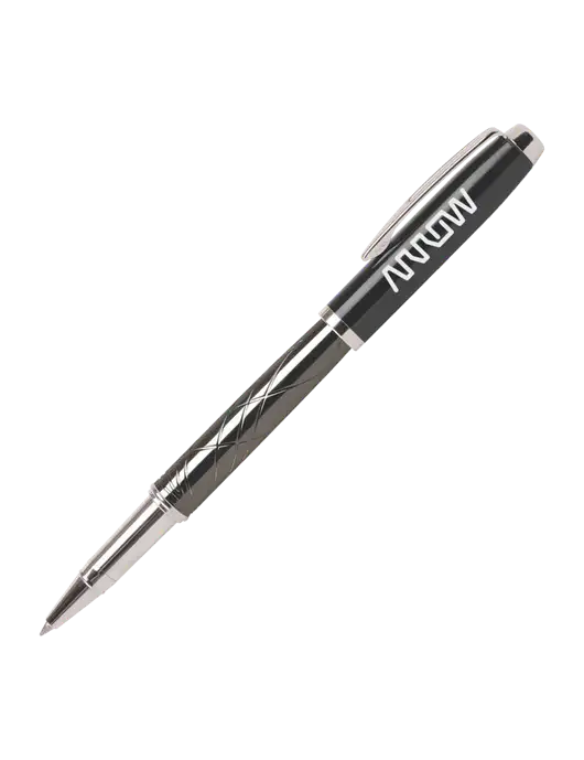 Modernist Black Rollerball Pen - Black Ink w/Arrow Electronics Logo