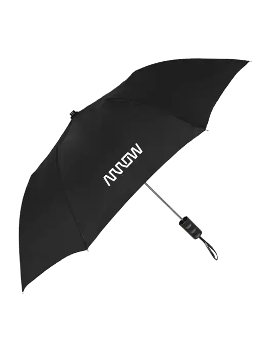 Black 42" Folding Umbrella  w/Arrow Electronics Logo