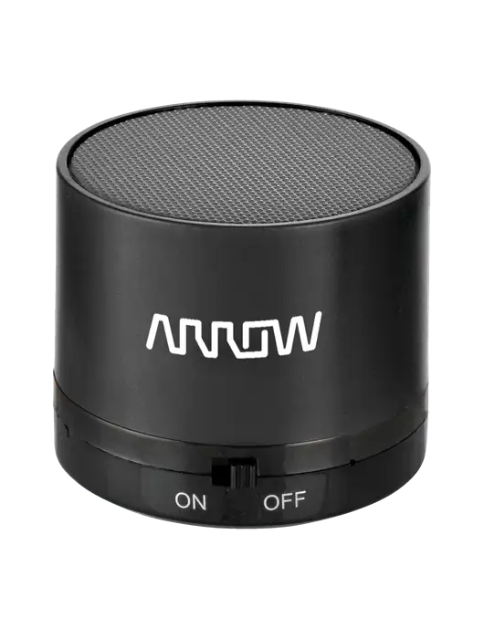 Black Cylinder Bluetooth Speaker w/Arrow Electronics Logo