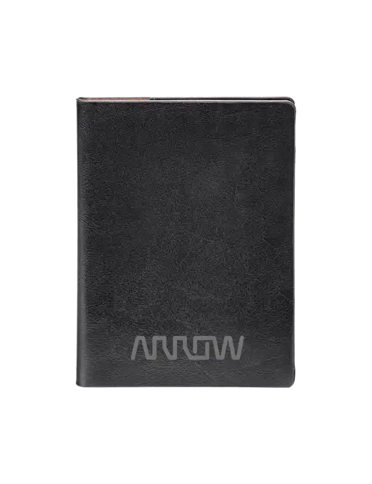 Fabrizio Black Rfid Passport Holder w/Arrow Electronics Logo