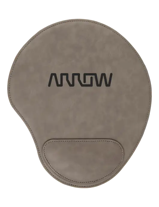 Gray Leatherette Mouse Pad w/Arrow Electronics Logo