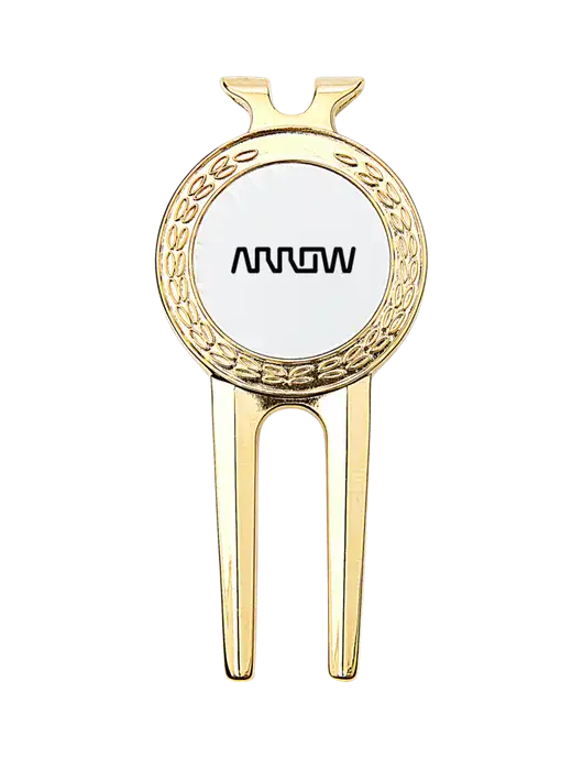 Gold Divot Tool, 1.5 x 3 w/Arrow Electronics Logo
