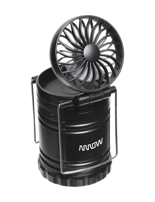 Black Retro Lantern with Fan w/Arrow Electronics Logo