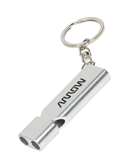 Quick Alert Silver Safety Whistle w/Arrow Electronics Logo