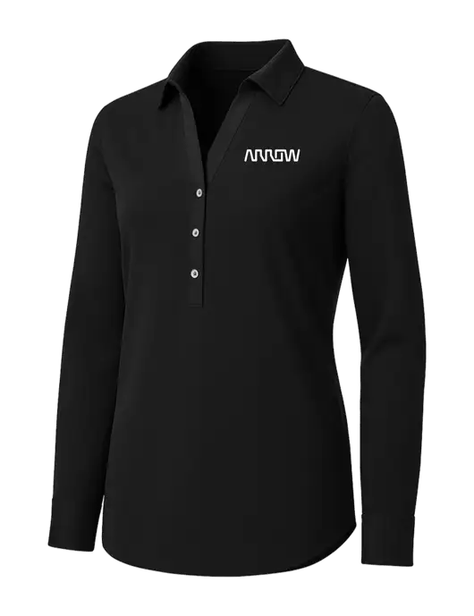 Womens Black City Stretch Shirt w/Arrow Electronics Logo
