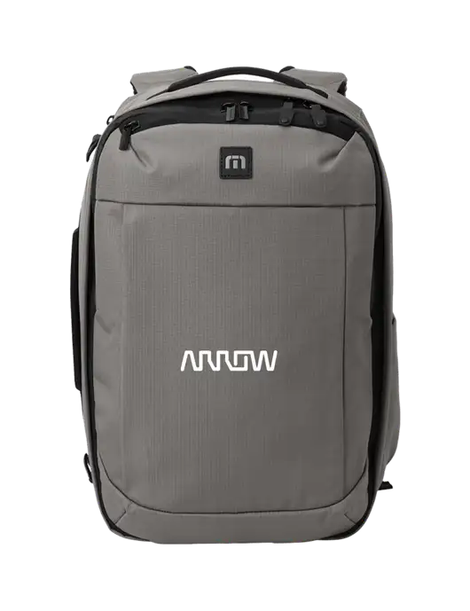 TravisMathew Medium Grey Convertible Backpack w/Arrow Electronics Logo