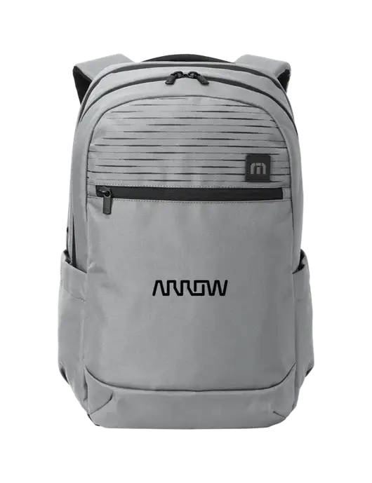TravisMathew Light Grey Approach Backpack w/Arrow Electronics Logo