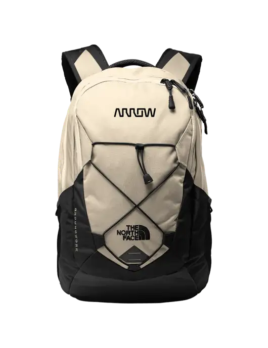 The North Face Ivory/Black Groundwork Backpack w/Arrow Electronics Logo