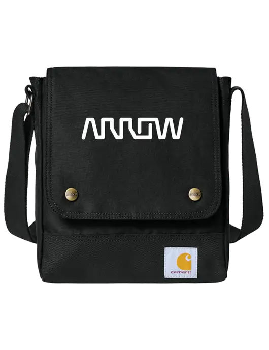 Carhartt Black Crossbody Snap Bag w/Arrow Electronics Logo