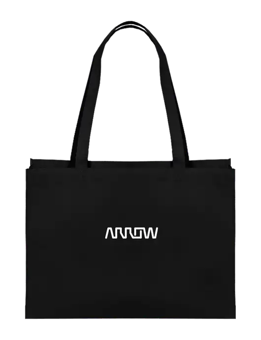 Eco Reusable Black Tote w/Arrow Electronics Logo