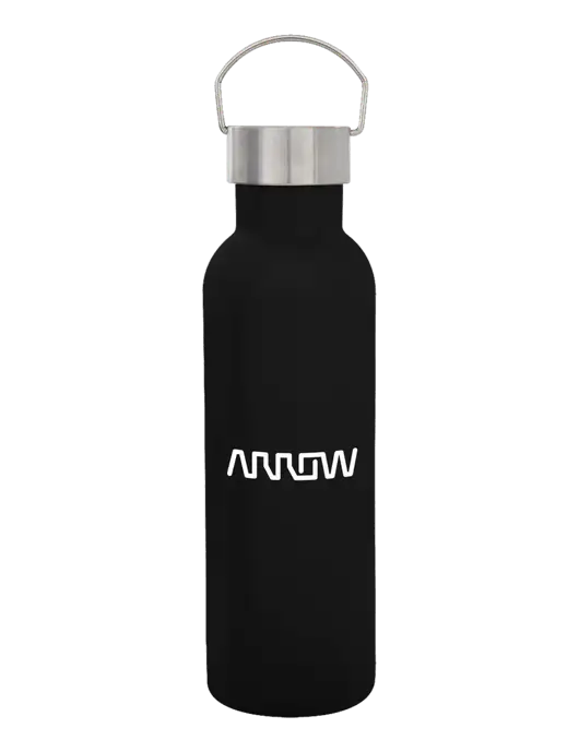 28 oz Black Bubbli Stainless Steel Bottle w/Arrow Electronics Logo