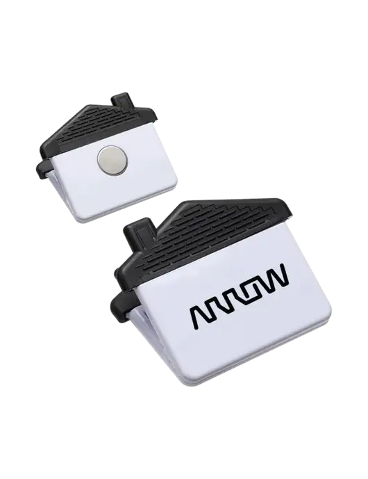 White Happy Home Power Clip

 w/Arrow Electronics Logo