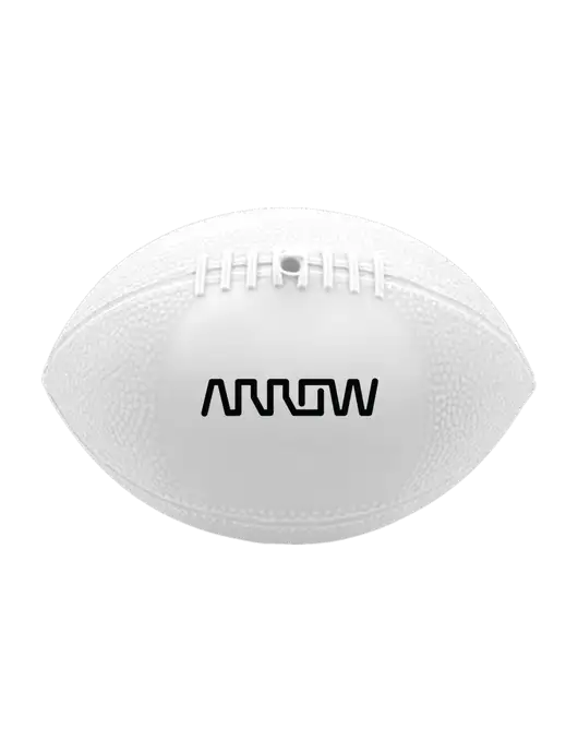 7” Durable White Vinyl Football w/Arrow Electronics Logo