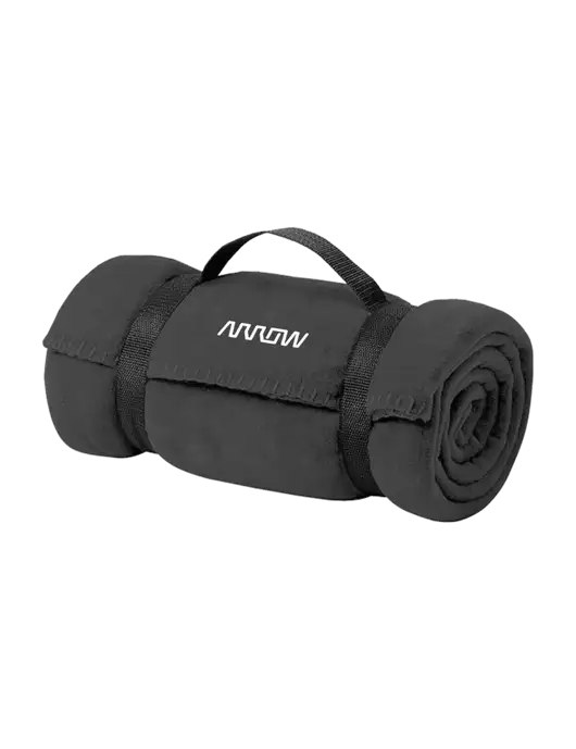 Casual Midnight Heather Fleece Blanket With Strap w/Arrow Electronics Logo