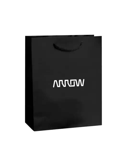 Black Gift Bag Matte 8x10 w/Arrow Electronics Logo