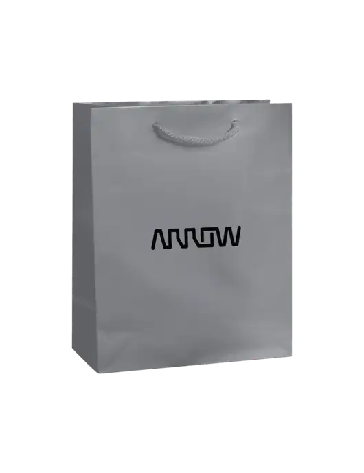 Light Grey Gift Bag Gloss 8x10 w/Arrow Electronics Logo