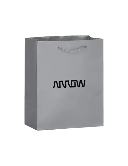 Light Grey Gift Bag Matte 8x10 w/Arrow Electronics Logo