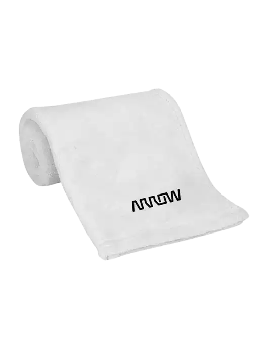 White Alpine Fleece Mink Touch Luxury Baby Blanket  w/Arrow Electronics Logo