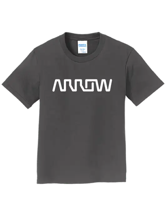 Youth Ring Spun Charcoal 4.5 oz T-Shirt w/Arrow Electronics Logo