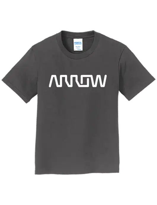 Youth Ring Spun Charcoal 4.5 oz T-Shirt w/Arrow Electronics Logo