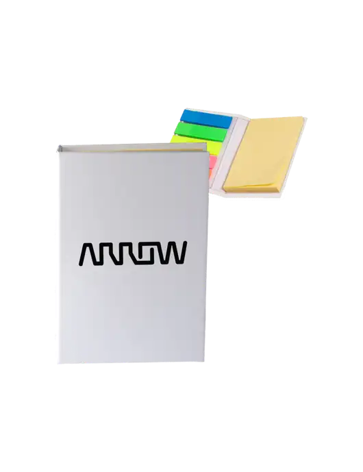 White Micro Sticky Note Pad, 2 x 3.25 w/Arrow Electronics Logo