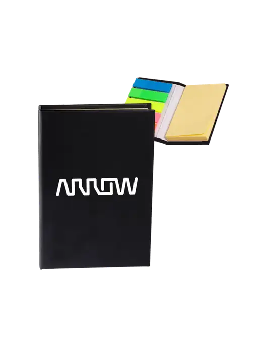 Black Micro Sticky Note Pad, 2 x 3.25 w/Arrow Electronics Logo