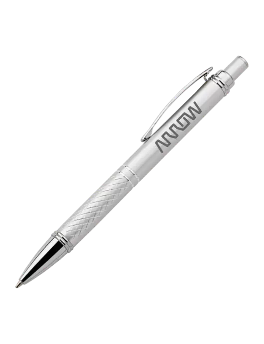 Silver Stellar Scribe Pen - Black Ink w/Arrow Electronics Logo