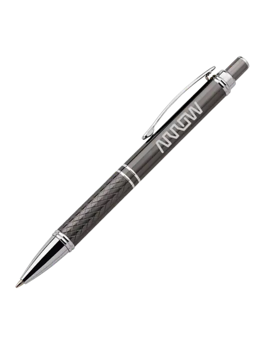 Dark Grey Stellar Scribe Pen - Black Ink w/Arrow Electronics Logo