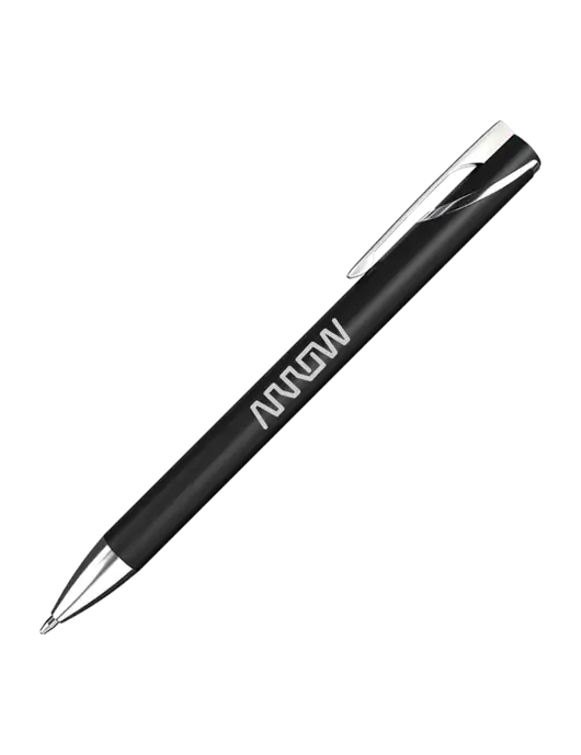 Black/Chrome HyperNova Ballpoint Pen - Black Ink w/Arrow Electronics Logo