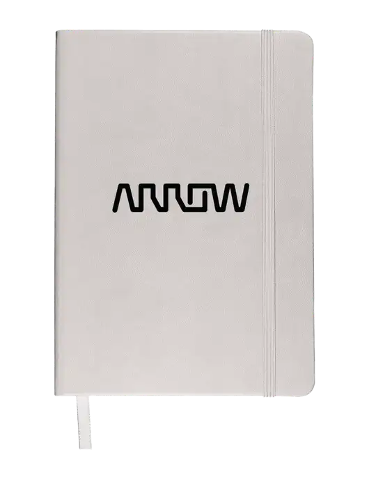 Leeman White Tuscany Journal 5.75 x 8.25 w/Arrow Electronics Logo
