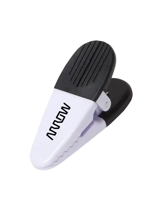 Magnetic White Power Clip w/Arrow Electronics Logo