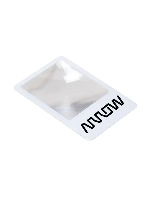 White OptiCard Pocket Magnifier w/Arrow Electronics Logo