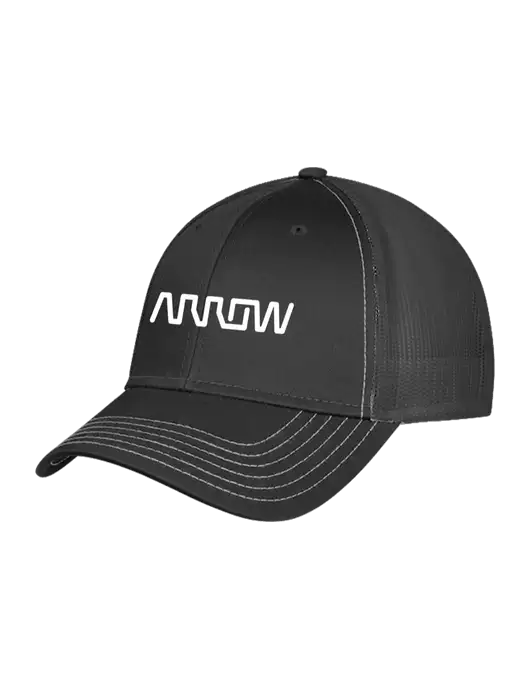 Charcoal Grey Mesh Trucker Cap Snap Back w/Arrow Electronics Logo
