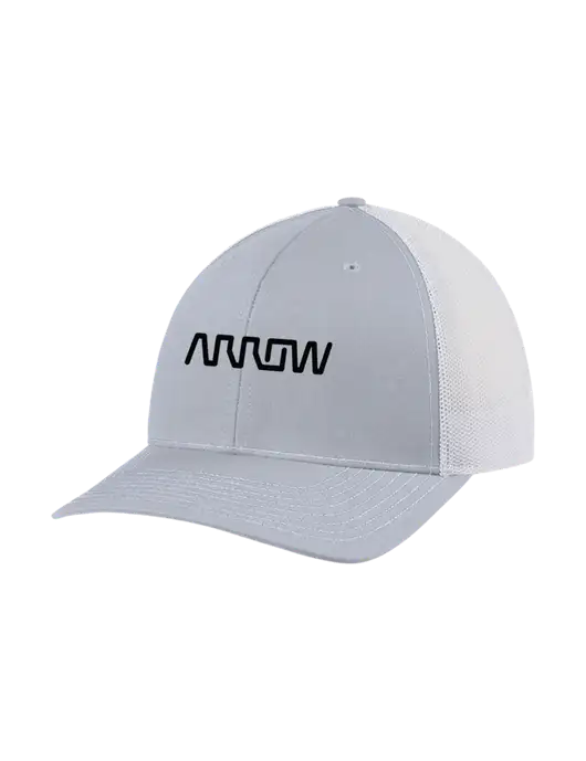Richardson Adjustable Snapback Original 112 Trucker Cap Light Heather Grey w/White Mesh w/Arrow Electronics Logo