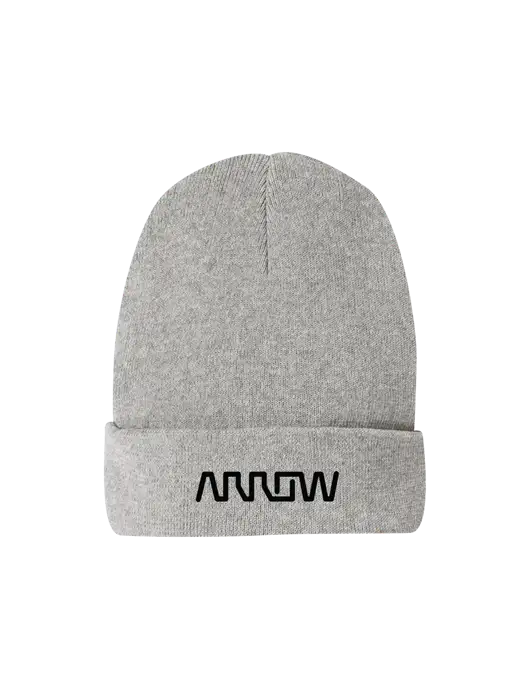 Recycled Light Heather Grey Beanie w/Arrow Electronics Logo