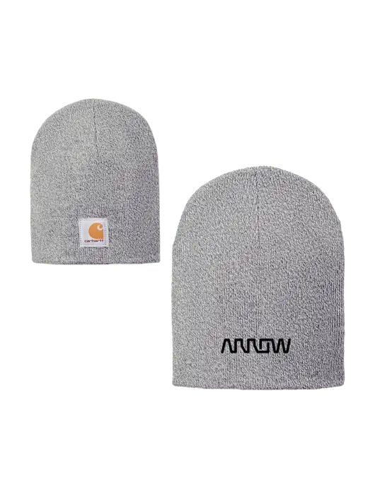Carhartt Light Grey Heather Acrylic Knit Hat w/Arrow Electronics Logo