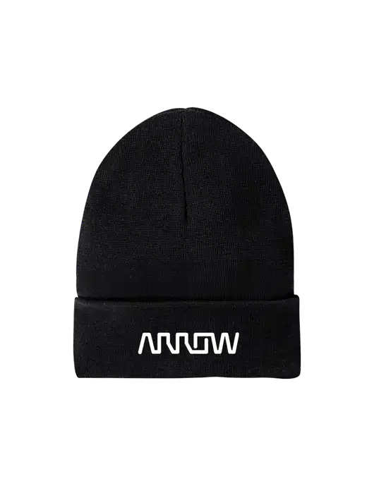 Recycled Black Beanie w/Arrow Electronics Logo