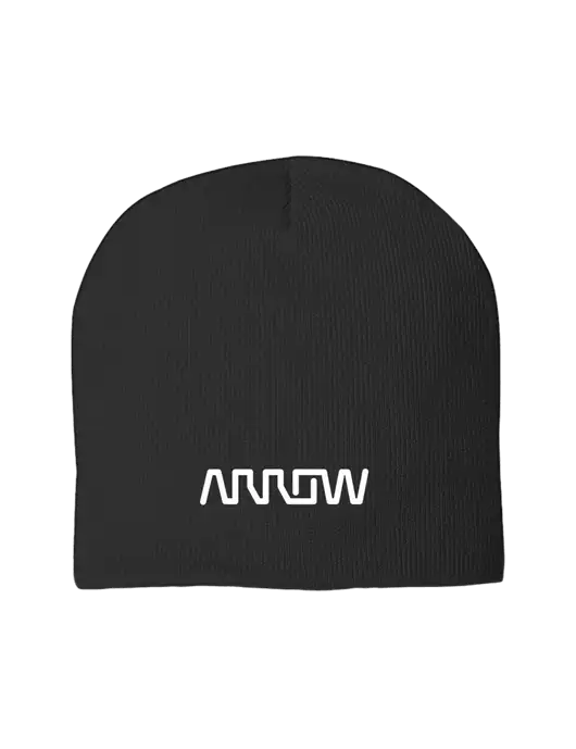 Solid Black Element Knit Beanie w/Arrow Electronics Logo