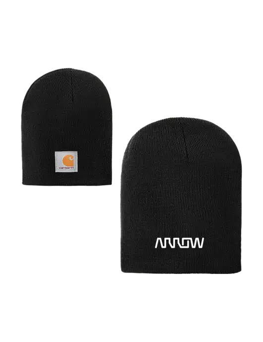 Carhartt Black Acrylic Knit Hat w/Arrow Electronics Logo